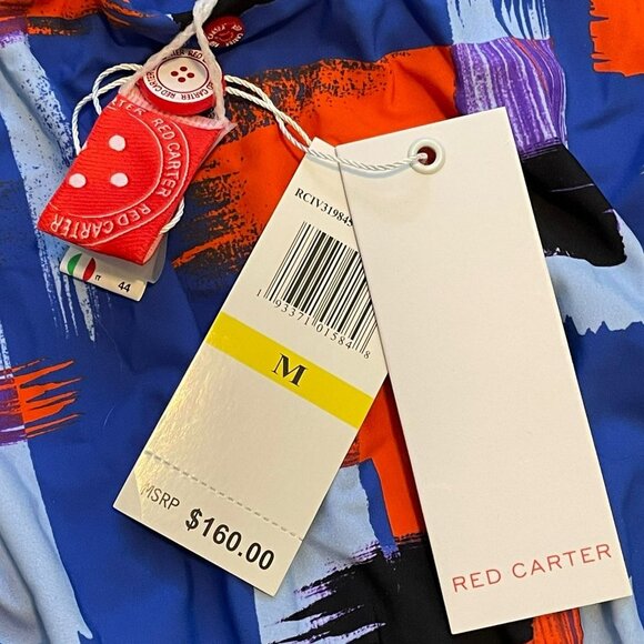 Red Carter Rio Abstract Print One Piece Lace Up Swimsuit women's size M … - Picture 10 of 11